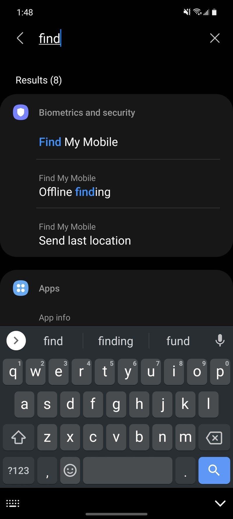 Samsung Findmydevice App 1