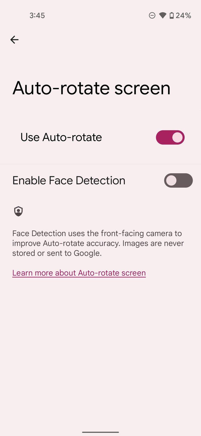 Android 12 Auto Rotate