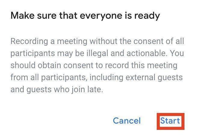 How To Record Google Meet Step 3