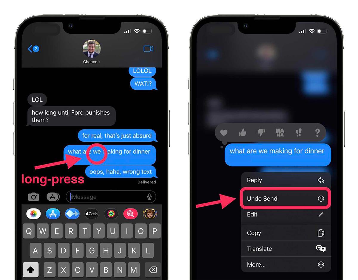 Unsend IMessages: Hands-on With The New IOS 16 IPhone Feature - AddROM